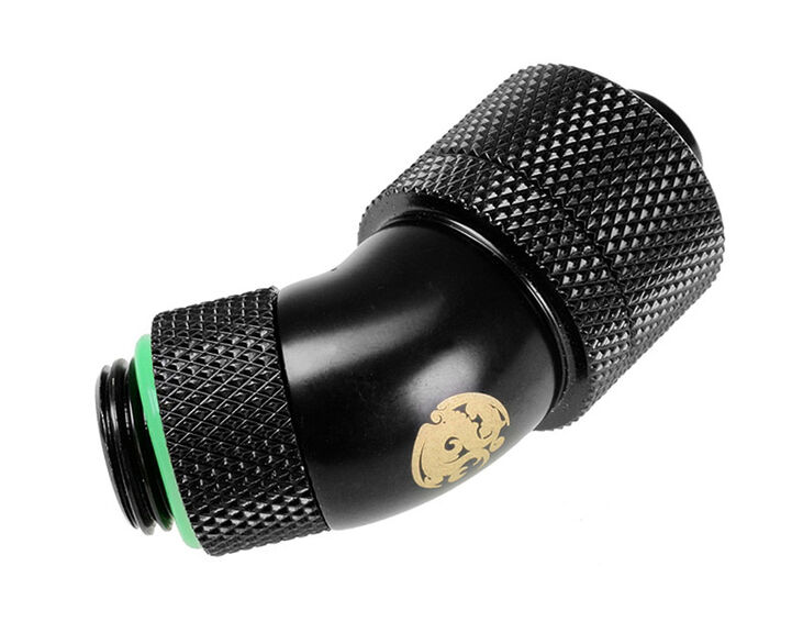 Bitspower Anschluss 45 Grad G1/4 Zoll AG auf 16/10mm - drehbar, schwarz matt image number 0