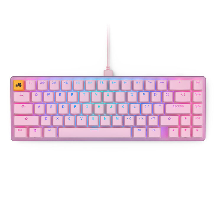 Glorious GMMK 2 Compact Keyboard - Fox Switches, ANSI Layout, pink image number 1