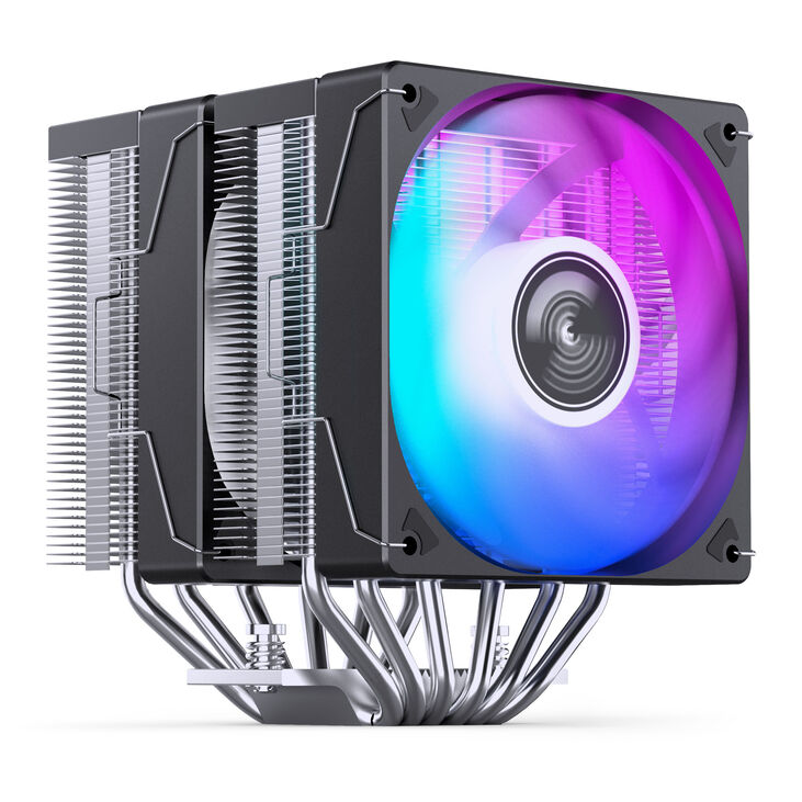 Jonsbo CR-3000E CPU cooler, dual tower, RGB - 120mm, black image number 1