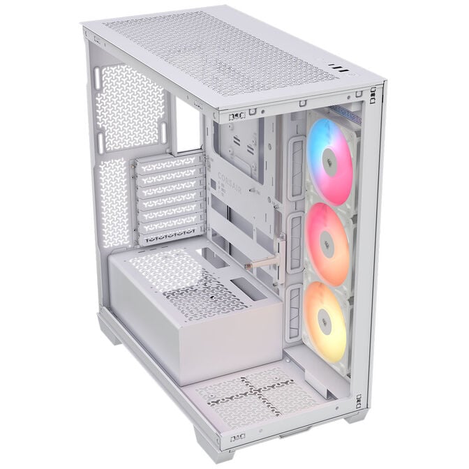 Corsair 3500X RS-R PC Case, Mid-Tower, E-ATX, RGB, Tempered Glass - white image number 2