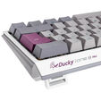 Ducky One 3 Mist Grey Mini Gaming Keyboard, RGB LED - MX-Silent-Red image number null