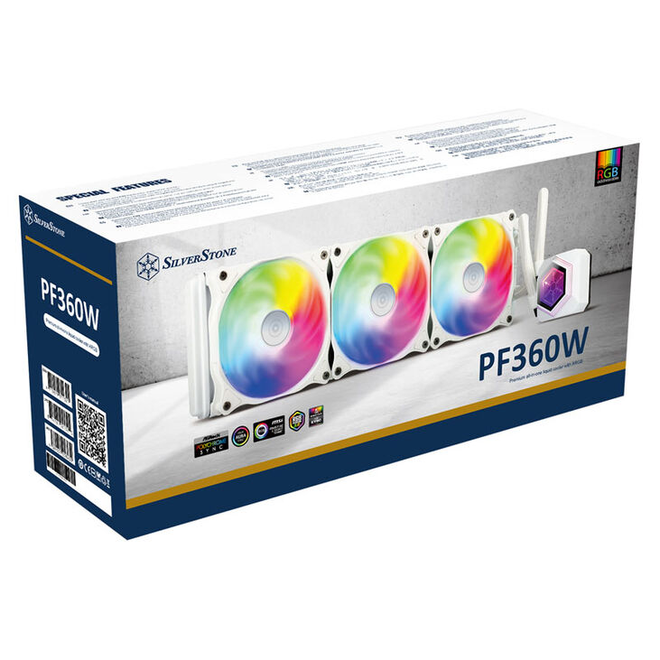 SilverStone Permafrost PF360-ARGB, V2 AIO Cooler, White - 360 mm image number 9