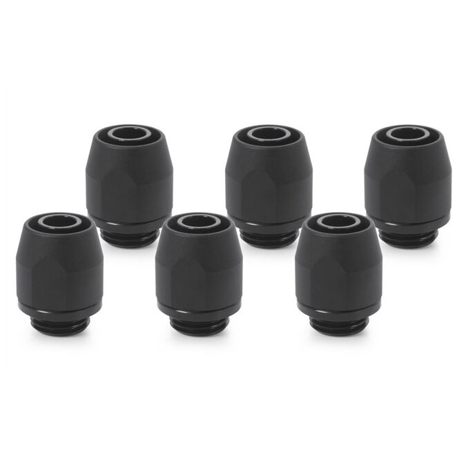 Alphacool TPV Metal 12.7/7.6mm Screw-in Fitting G1/4, 6-Pack - Black image number 0