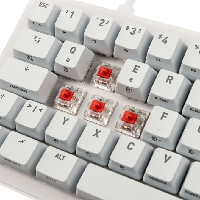 Cherry Xtrfy K5 Gaming Tastatur, TKL, RGB - transparent/wei&szlig; image number 6
