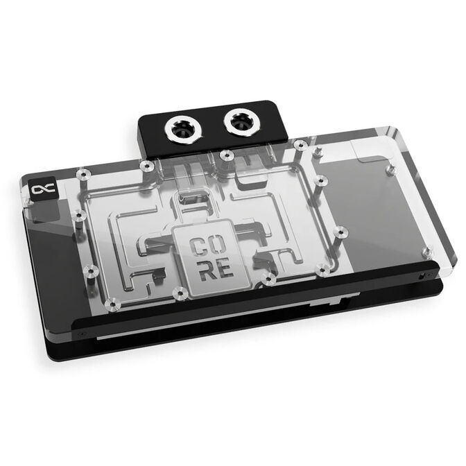 Alphacool Core RX 9070 XT Taichi Water Block, Backplate - Acrylic, Black image number 0