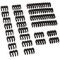 Akasa Cable Comb Set - 3mm, black