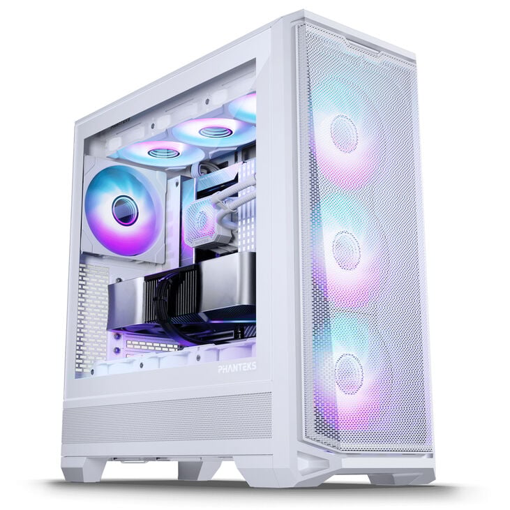 PHANTEKS Eclipse G400A PC-Gehäuse, Midi-Tower, E-ATX, Tempered Glass, D-RGB - weiß image number 2