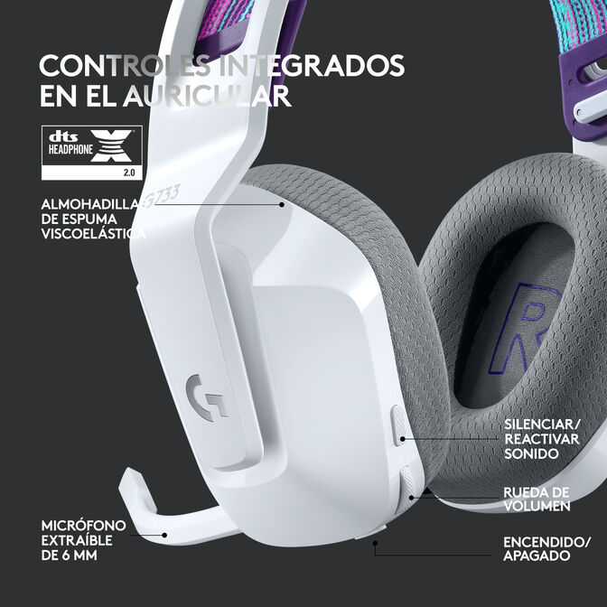 Logitech G733 LIGHTSPEED RGB Gaming-Headset - wei&szlig; image number 20