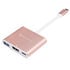 SilverStone SST-EP08P - USB 3.1 Typ-C Adapter auf HDMI/USB Type C/USB Type A - rosa image number null