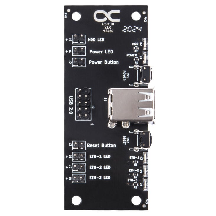 Alphacool Front I/O-Panel mit USB 2.0 und Kabelsatz für Servergehäuse image number 4