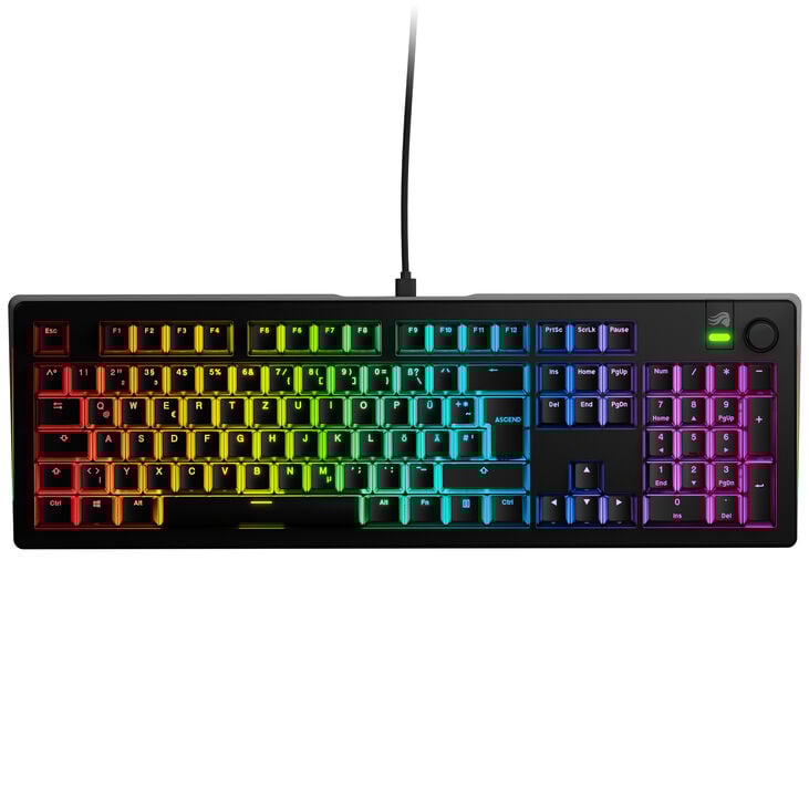 Glorious GMMK 3 100% Custom Gaming Keyboard - Pre-Built, ISO (DE), Fox Switches, Black image number 1