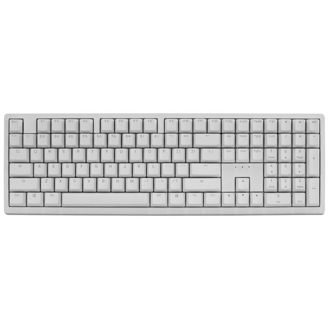 Ducky Zero 6108 Pure White Wireless Gaming Keyboard, RGB - Cherry MX2A Blue, ANSI (US) image number 3