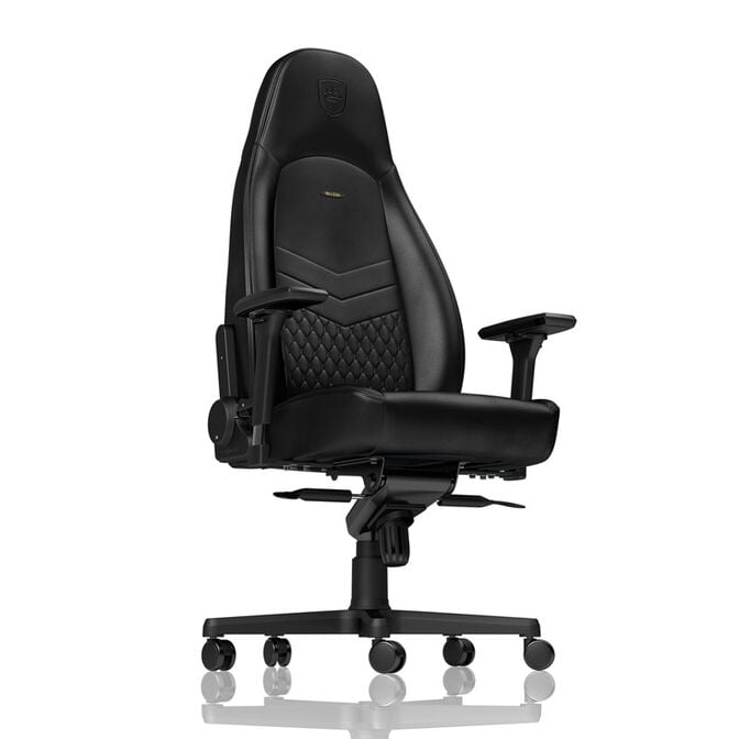 noblechairs ICON Real Leather Gaming Chair - Black/Black image number 3