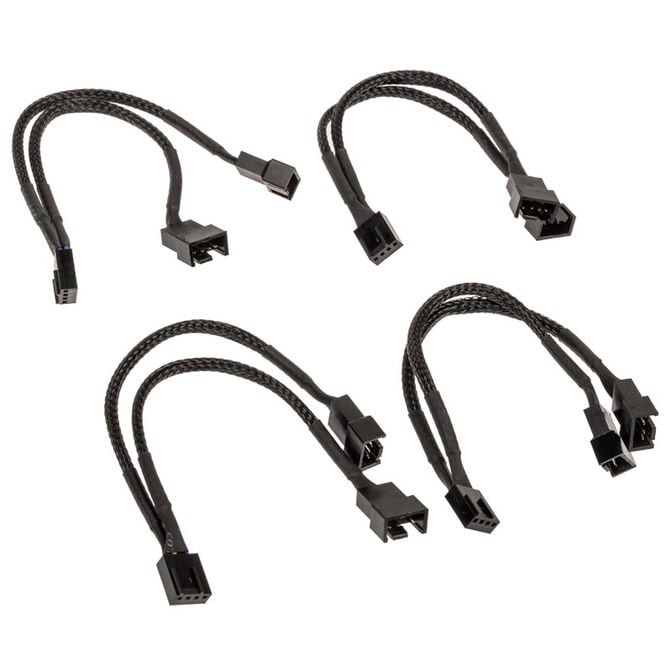 Akasa PWM L&uuml;ftersplitter, 4er Pack - schwarz image number 0