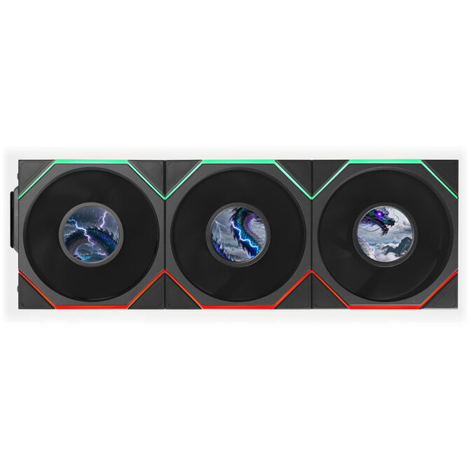 Lian Li UNI FAN TL LCD FLEX Wireless Fan, ARGB and LCD - 120mm, black, 3-pack with controller image number 2