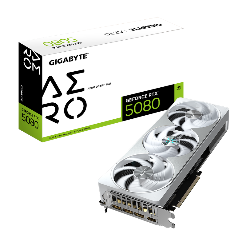 GIGABYTE GeForce RTX 5080 Aero OC SFF 16G, 16384 MB GDDR7 Image