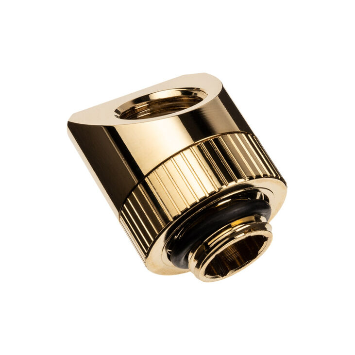 EK Water Blocks EK-Quantum Torque Angle 45 Degree G1/4 inch Female to G1/4 inch Male - Rotatable, gold image number 1