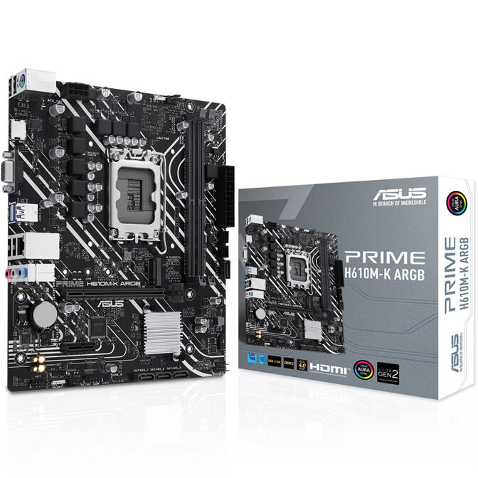 ASUS Prime H610M-K ARGB, Intel H610 Mainboard - Sockel 1700, DDR5 image number 0