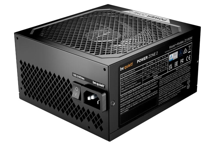 be quiet! Power Zone 2 80 PLUS Platinum power supply, fully modular, ATX 3.1, PCIe 5.1 - 850 watts, black image number 3