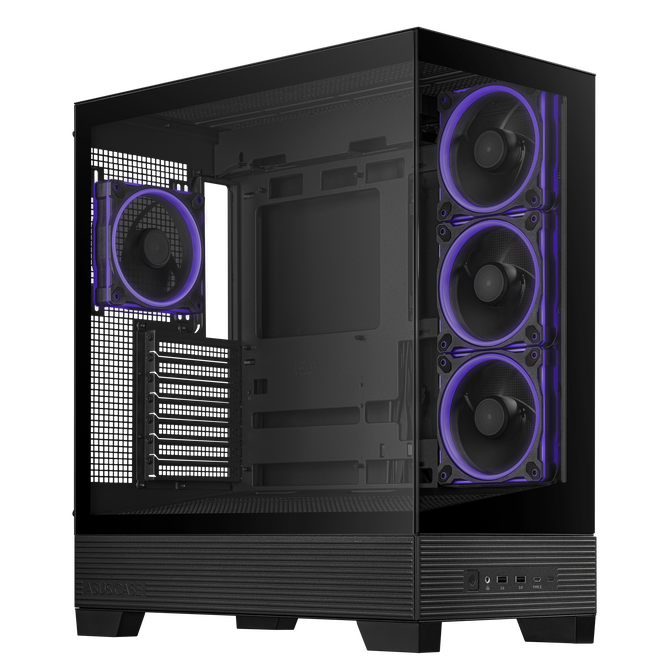 ASUS A31 Plus TG ARGB PC-Geh&auml;use, Midi-Tower, ATX, Tempered Glass - schwarz image number 10