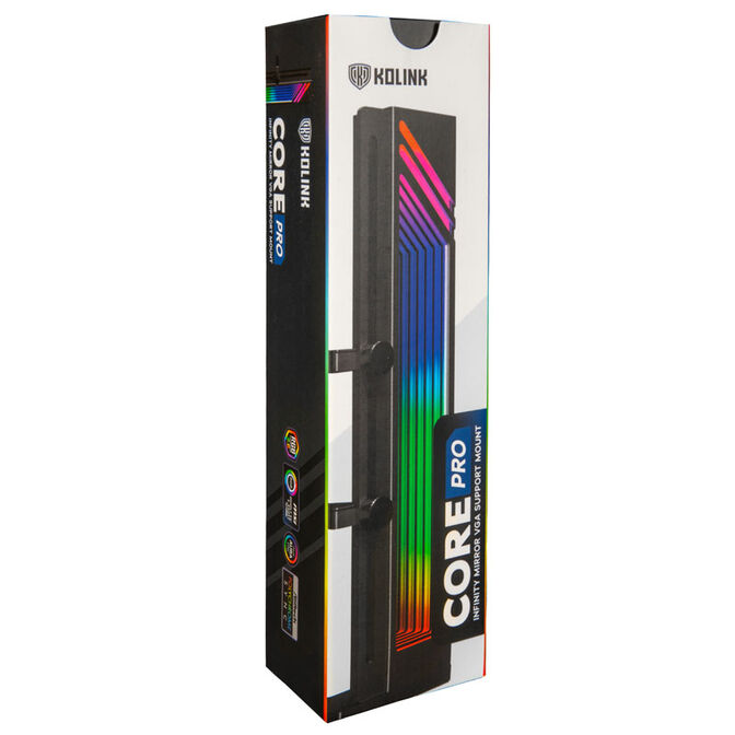 Kolink Core Pro Aluminium Unendlichkeitsspiegel GPU-St&uuml;tze - schwarz image number 6