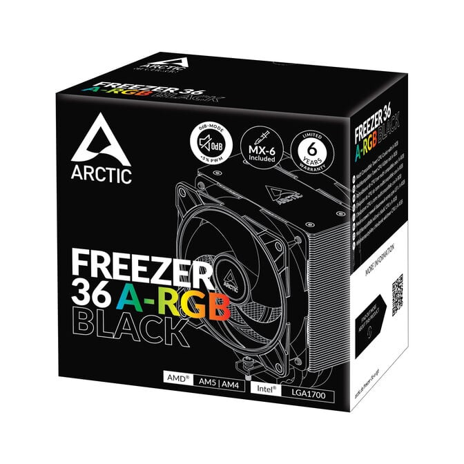 Arctic Freezer 36 ARGB Black CPU-K&uuml;hler, 120mm image number 7