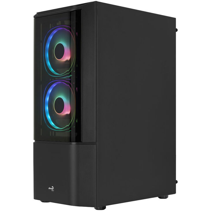 Aerocool Quantum v3 Midi-Tower, RGB, Tempered Glass - schwarz image number 7