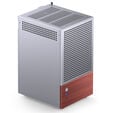 Jonsbo T6 PC Case, Mini-Tower, Mini-ITX, Tempered Glass, Wood &ndash; Silver image number null