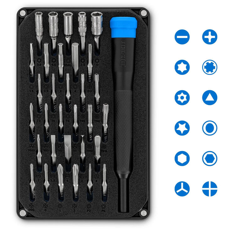 iFixit Pro Tech GO Toolkit Reparaturset, 32 Bits - schwarz image number 2