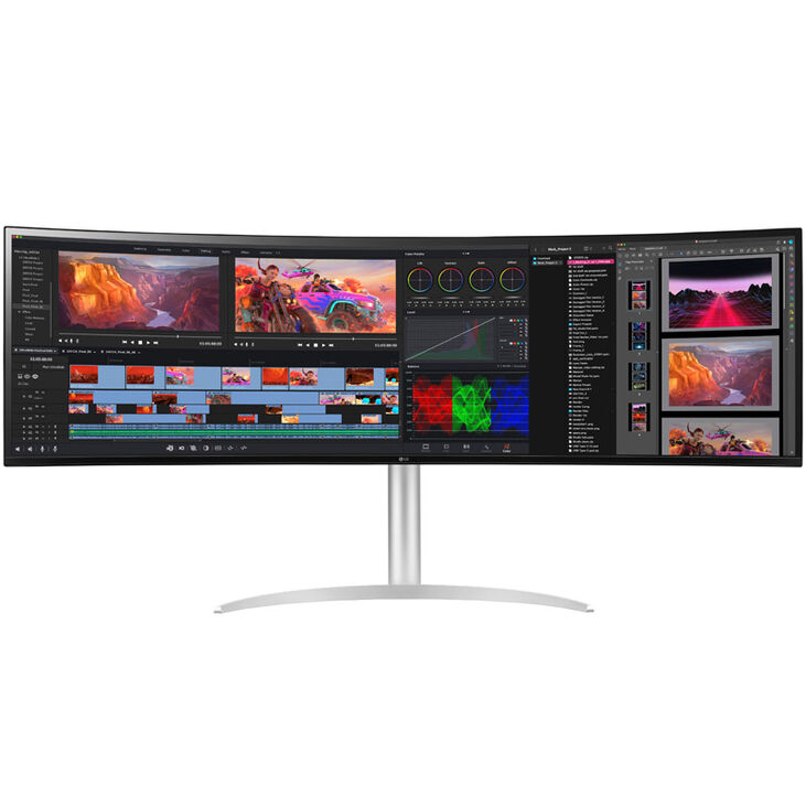 LG UltraWide 49WQ95X-W, 49 inch Curved Gaming Monitor, 144 Hz, IPS, G-SYNC Compatible image number 2