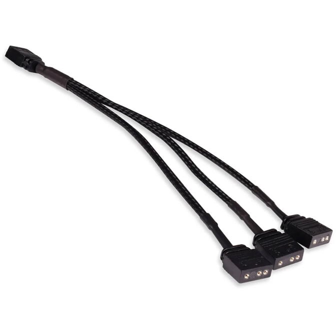 Alphacool Y-Splitter aRGB 3-pin to 3x 3-pin 15cm - black image number 0