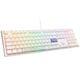 Ducky One 3 Classic Pure White Gaming Keyboard, RGB LED - MX-Silent-Red (US)