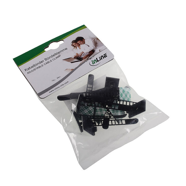 InLine Bündelklemmen-Set 10 Stück 64mm - schwarz image number 2