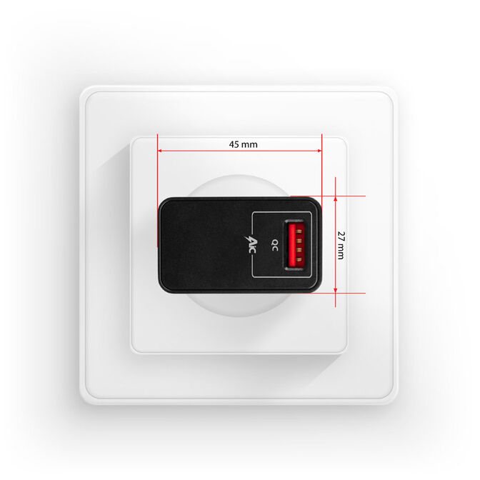 AXAGON ACU-QC19 Ladeger&auml;t, 1x USB-A, QC3.0/AFC/FCP/Smart 5V / 1,3A, 19W - schwarz image number 7