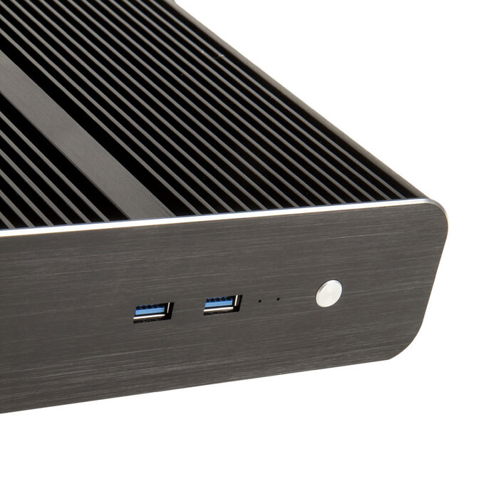 Akasa Euler S Fanless Thin-Mini-ITX Case, OEM - black image number 4
