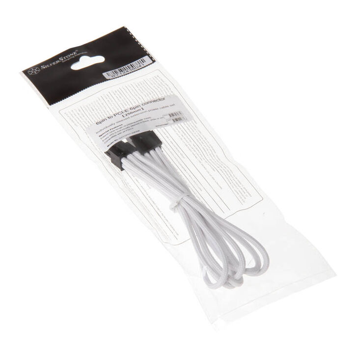 SilverStone 6-Pin-PCIe auf 6-Pin-PCIe Verlängerung - 250mm weiß image number 2