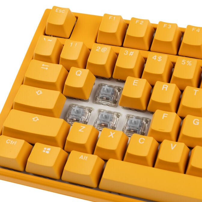 Ducky One 3 Yellow TKL Gaming Keyboard, RGB LED - MX-Speed-Silver (US) image number 4