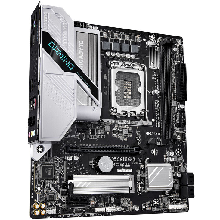 GIGABYTE H810M Gaming WiFi 6 Motherboard, Socket LGA 1851, Intel H810, Micro-ATX, DDR5 image number 1