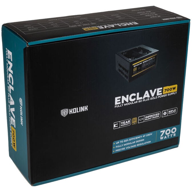 Kolink Enclave 80 PLUS Gold Netzteil, modular - 700 Watt mit Kaltger&auml;tekabel image number 7