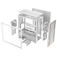 Antec Flux PC Case, Mid Tower, E-ATX, Tempered Glass &ndash; white image number null