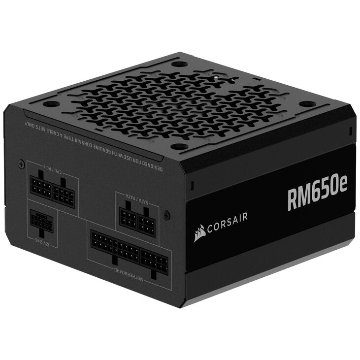 Corsair RMe Series RM650e 80 PLUS Gold power supply, modular, ATX 3.1, PCIe 5.1 - 650 watts, black image number 1