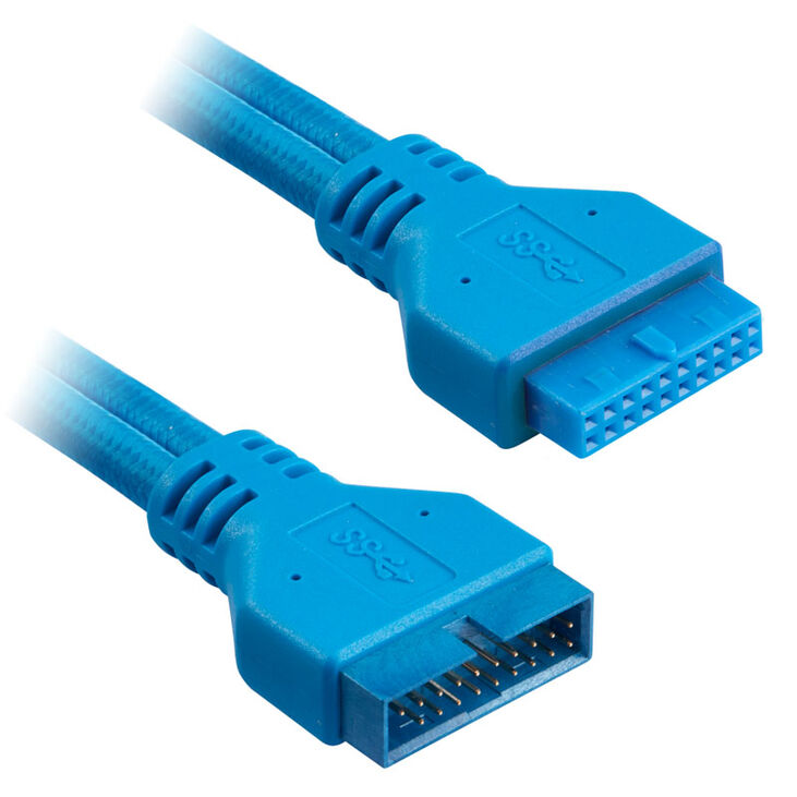 Corsair Premium Sleeved Frontpanel Kabel Verlängerungskit, blau image number 6