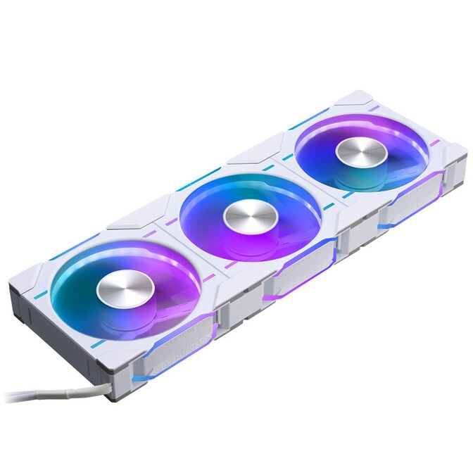 PHANTEKS NV7 - wei&szlig; + D30 PWM Reverse Airflow D-RGB L&uuml;fter, 3er Pack - 120mm image number 5