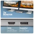 AXAGON HMC-CUB83X2 USB-C Hub, 7-in-1 Docking Station, Dual 4K, 10Gbps - Grey image number null