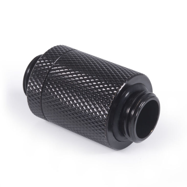 Alphacool ES D-Plug, 25.5mm, G1/4 IG to G1/4 IG - Deep Black image number 1