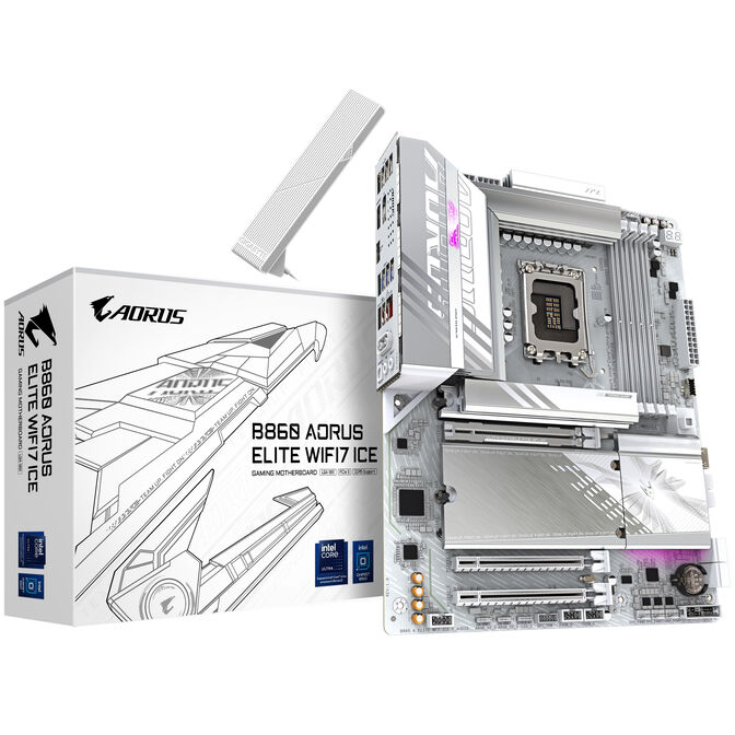 Gigabyte B860 Aorus Elite WiFi7 ICE motherboard, socket LGA 1851, Intel B860, ATX, DDR5 image number 0