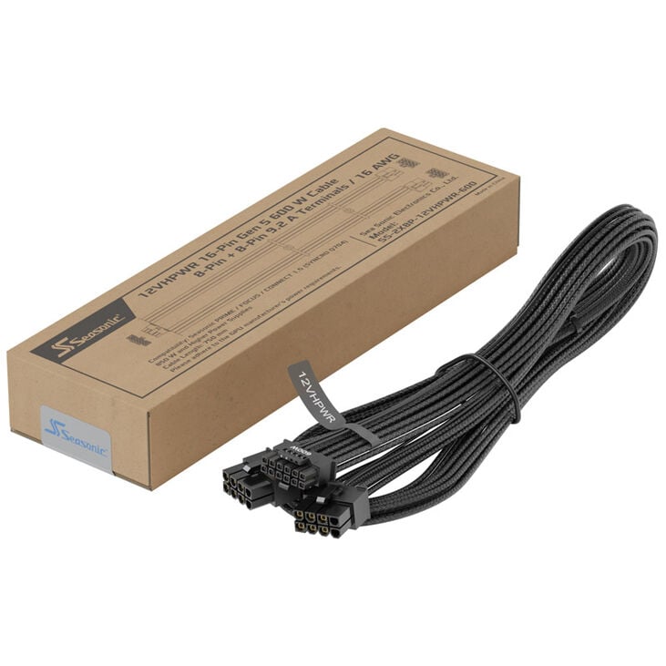 Seasonic 12VHPWR PCIe 5.0 Adapter Kabel - schwarz image number 4