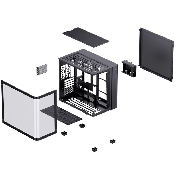Jonsbo TK-3 PC Case, Mid Tower, ATX, Tempered Glass - Black image number 12