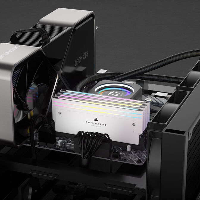 Corsair Dominator Titanium DDR5-6000 RAM, CL30, XMP - 32 GB Dual-Kit, wei&szlig; image number 4