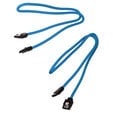 Corsair Premium Sleeved SATA Cable, blue 60cm - pack of 2 image number null